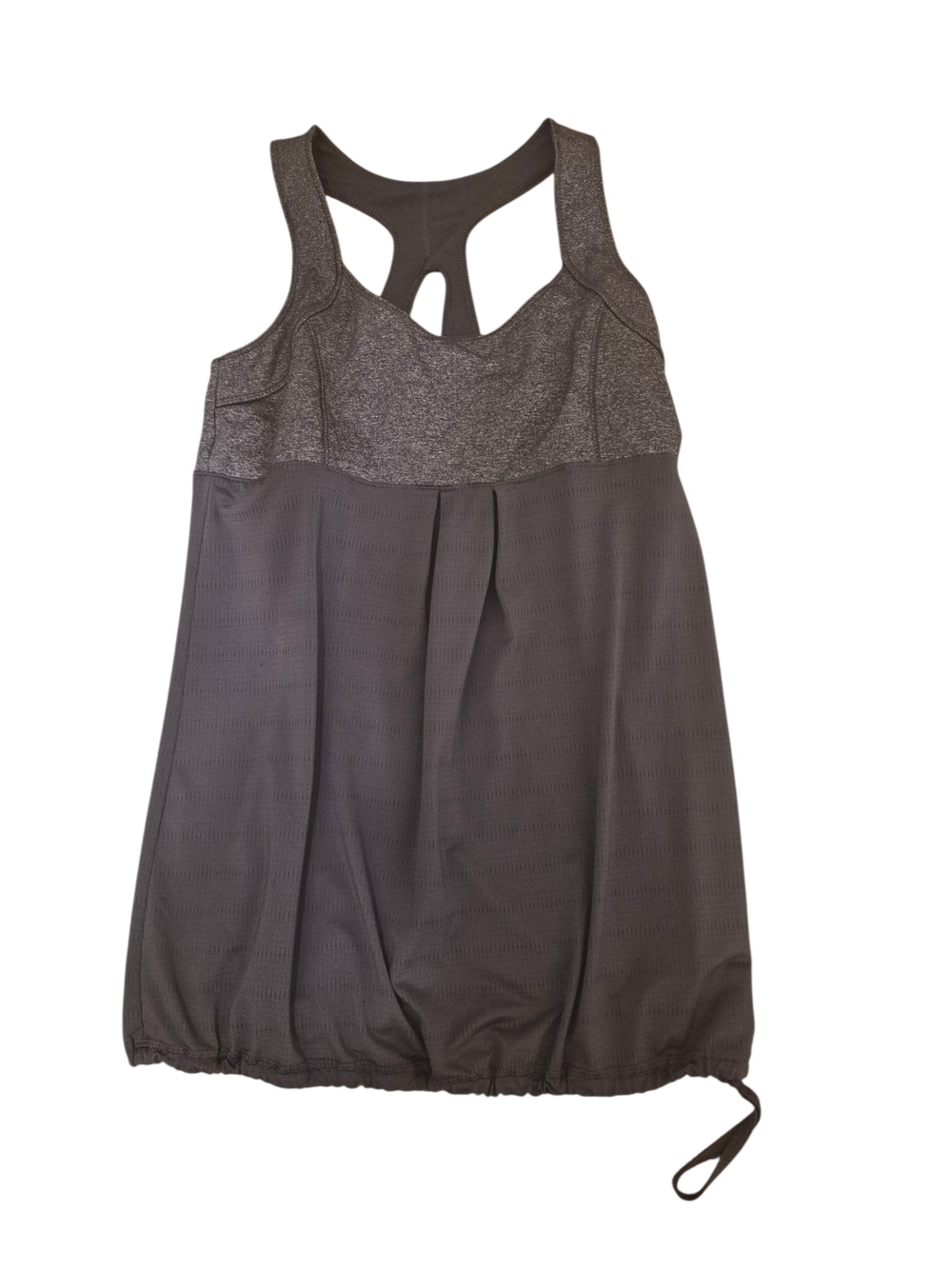 Old Navy Gray Racerback Tank with Keyhole Accent
